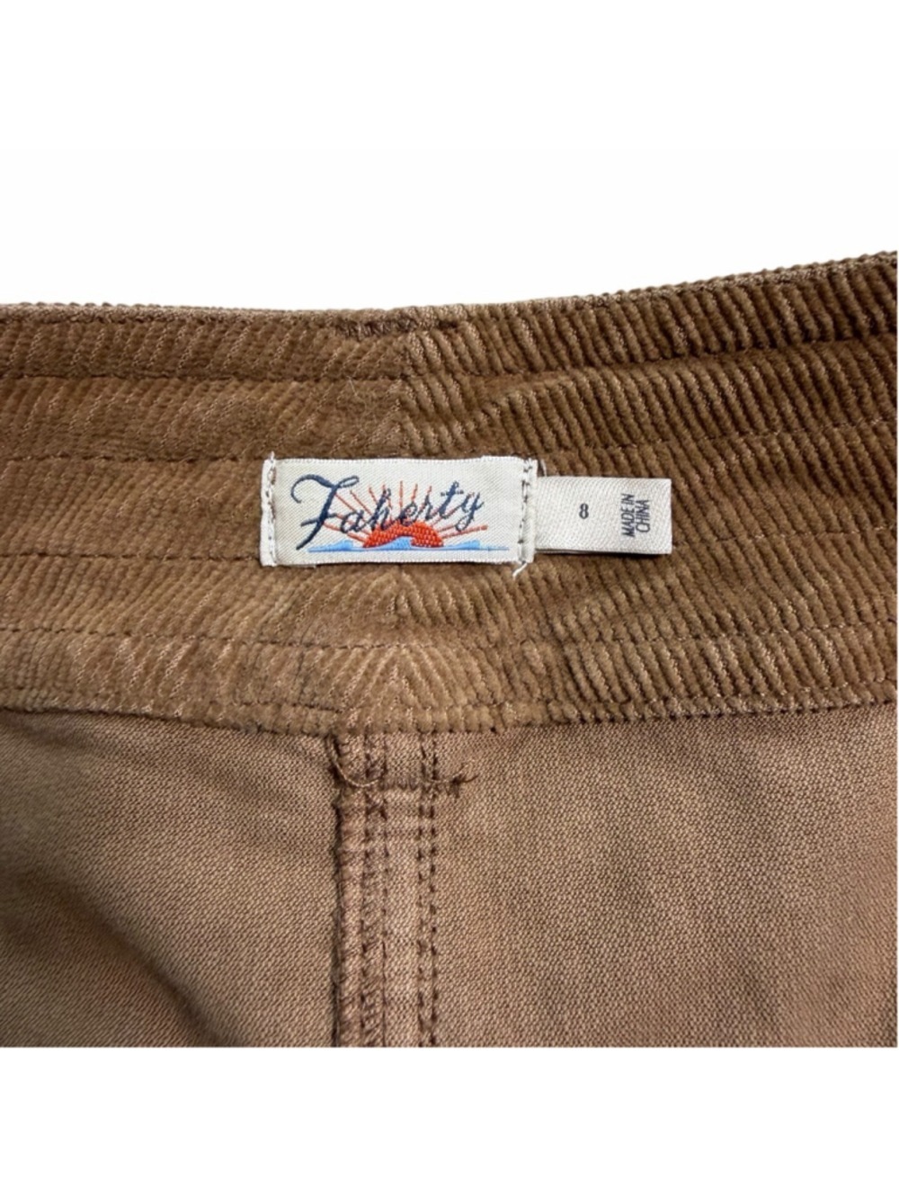 Faherty Stretch Corduroy Mini Skirt Organic Cotton Size 8 - Picture 3 of 8